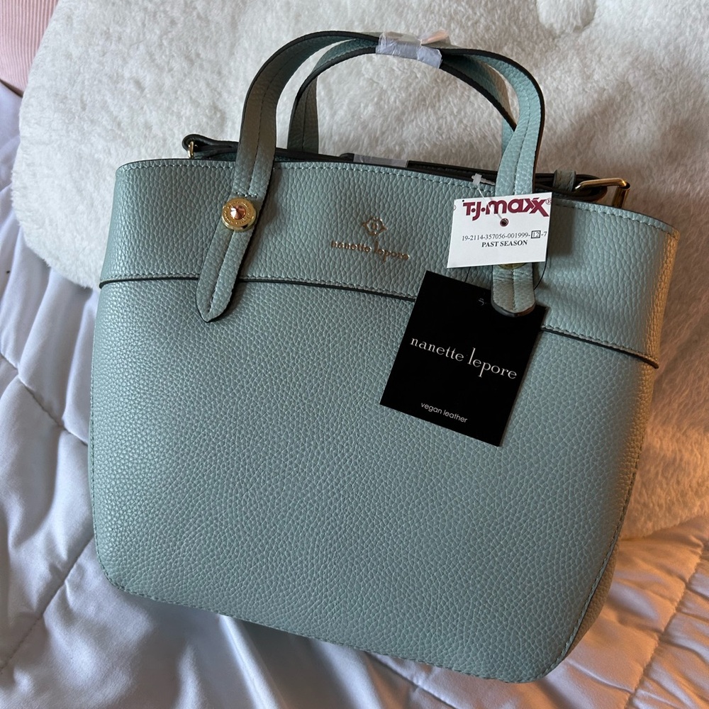 NWT New Nanette Lepore Light Blue Purse Tote Handbag